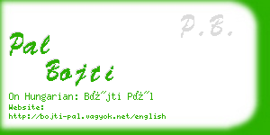 pal bojti business card